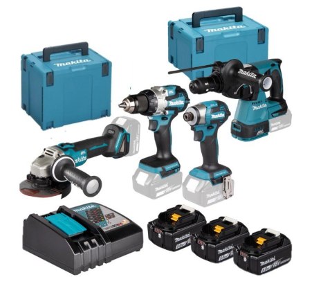 MAKITA ZESTAW COMBO 18V LXT DGA504+DDF489+DTD173 3*5.0AH